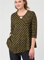 Pont Neuf - Magrethe bluse, Sort/Oliven